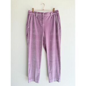 Wildfang The Empower Velvet Slim Crop Pant in Mod Mauve Lavender Purple size 8